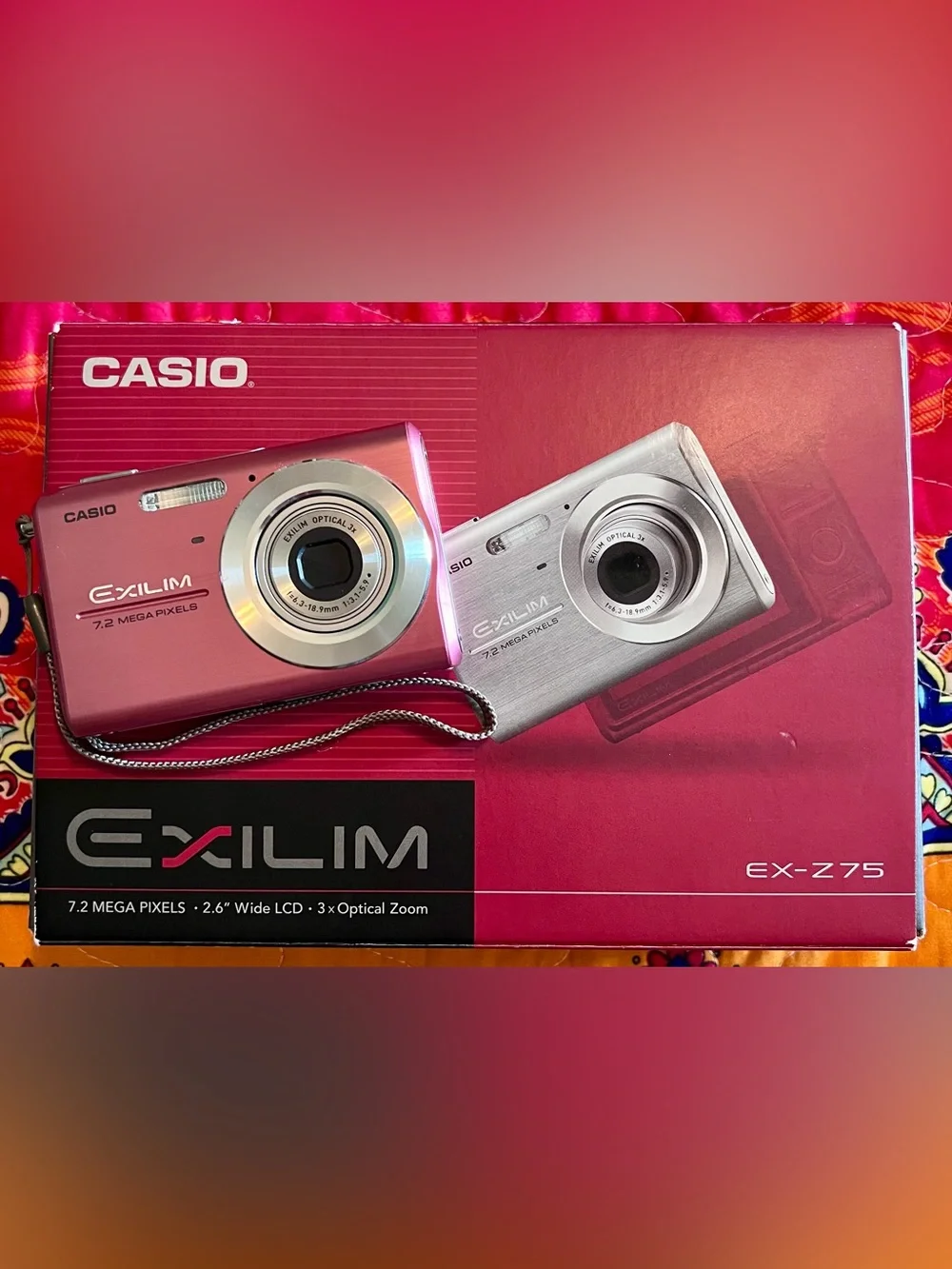 Casio Exilim EX-Z75 Pink Compact Digital Camera w/Accessories Retro Vintage Y2K